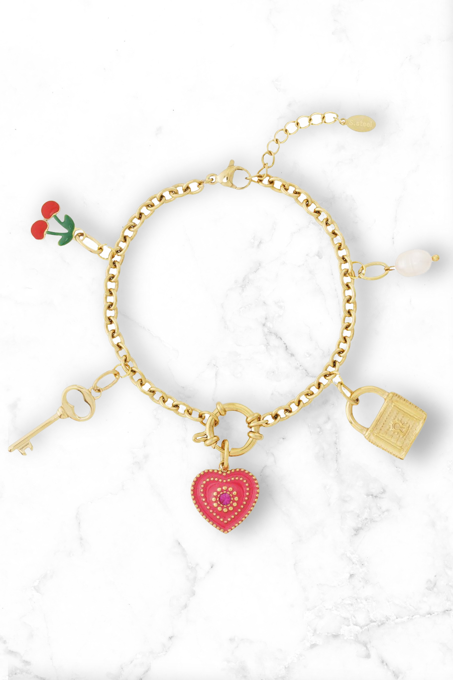 Heart DIY Armband met Bedels