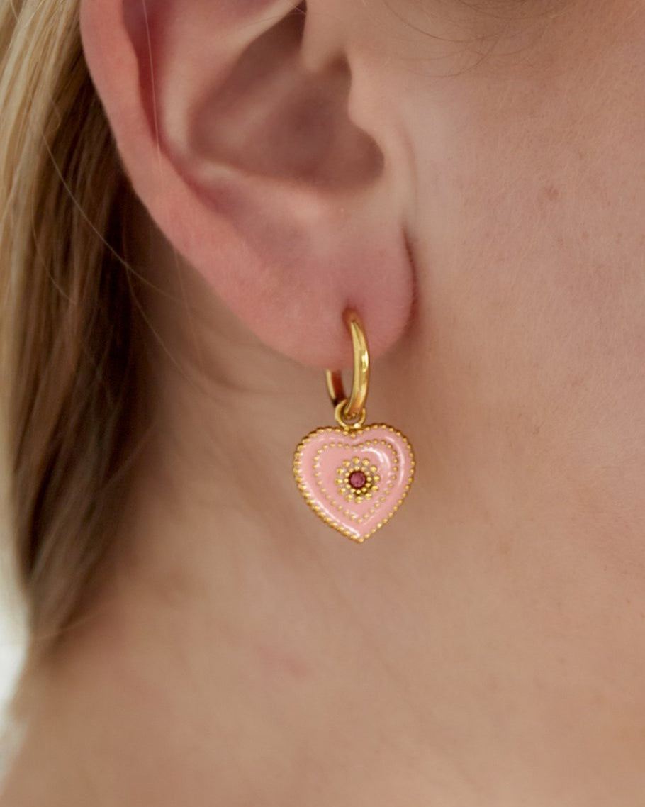 Heartfelt Charm Oorbellen Roze