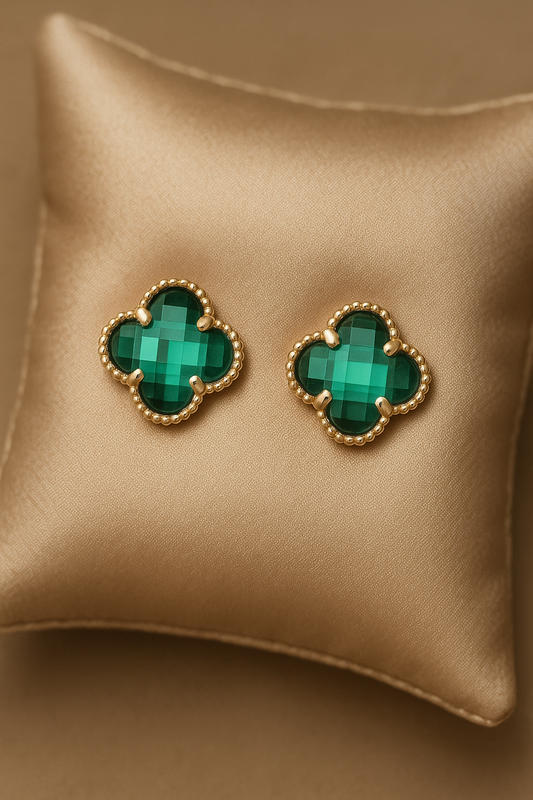 Oorbellen Clover Groen