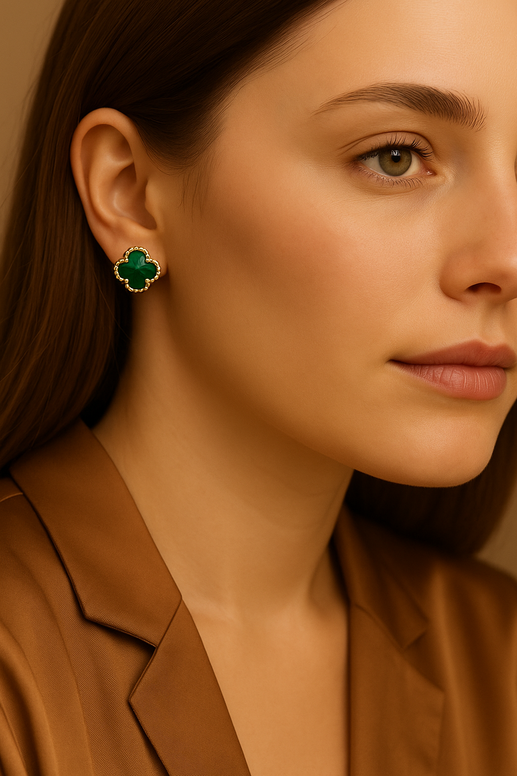 Oorbellen Clover Groen