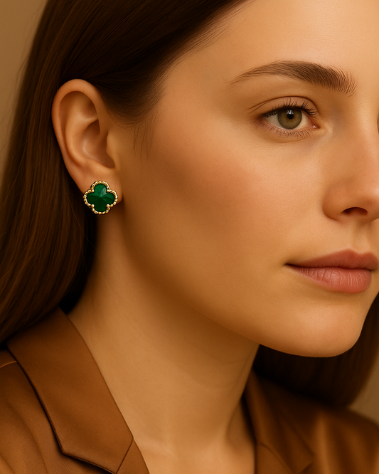 Oorbellen Clover Groen