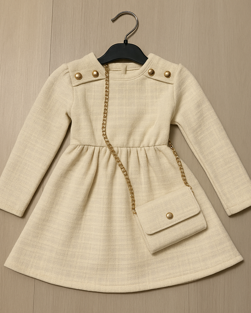 Klassieke meisjesjurk met tasje