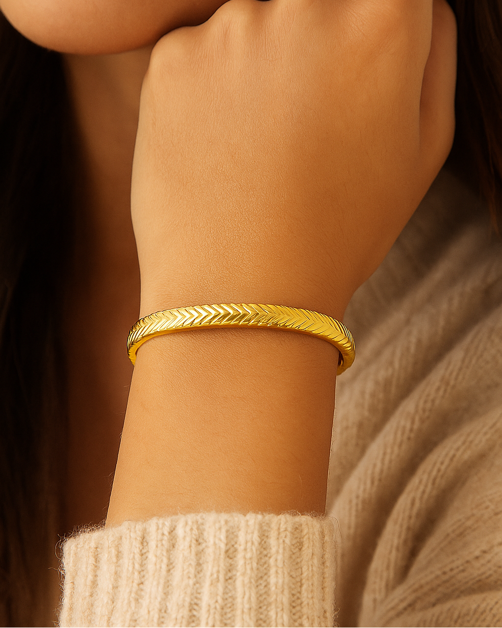 Gouden Bangle Armband Eleganza