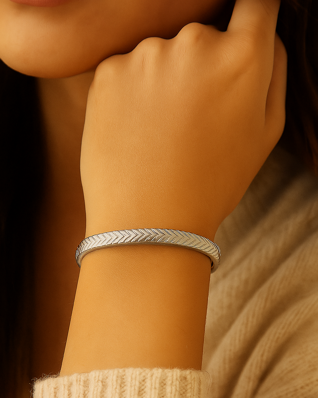 Zilveren Bangle Armband Eleganza