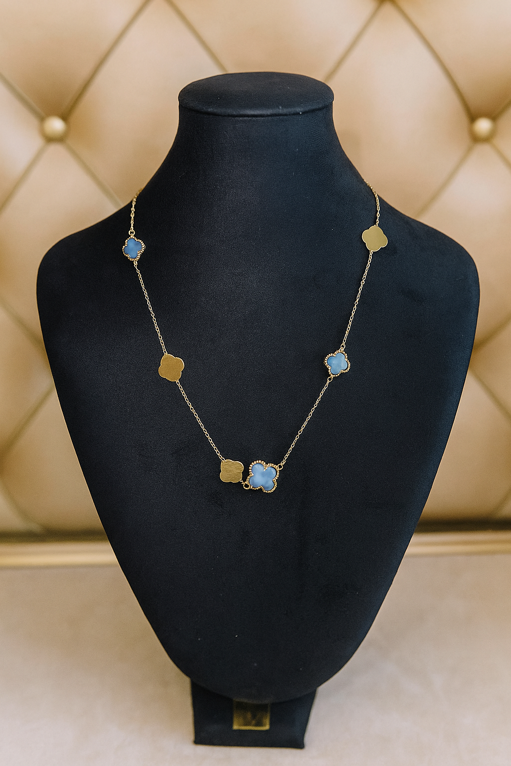 Goudkleurige Clover Ketting