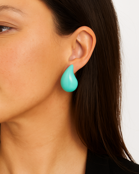 Turquoise Druppel Oorbellen