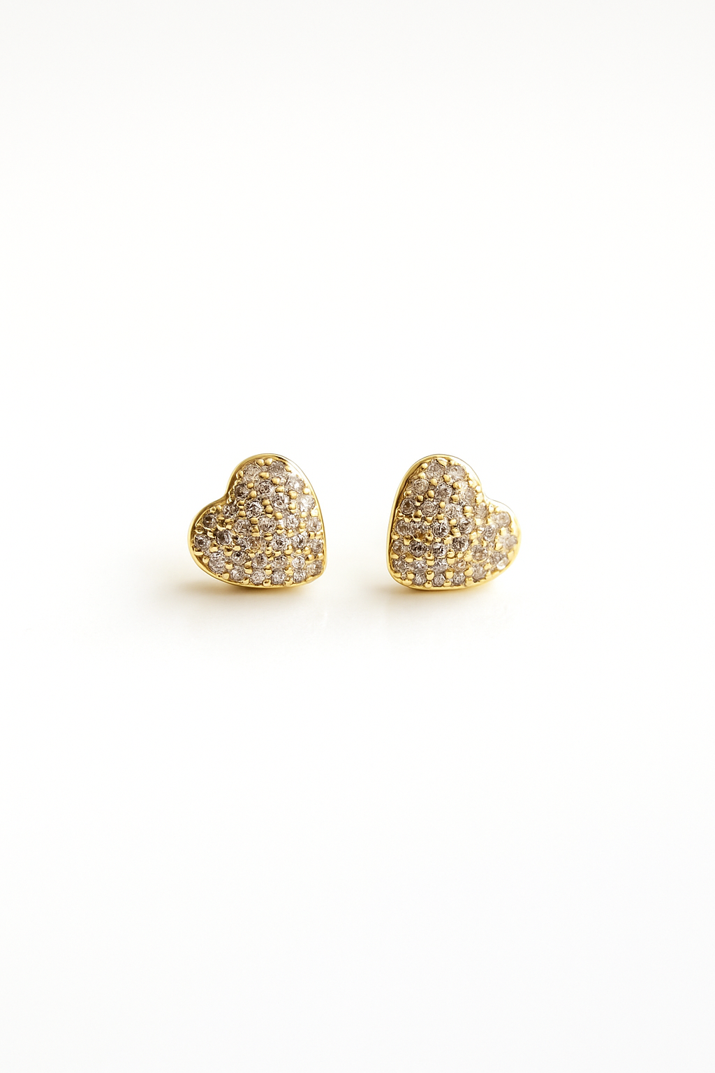 Gold Plated Hart Oorbellen