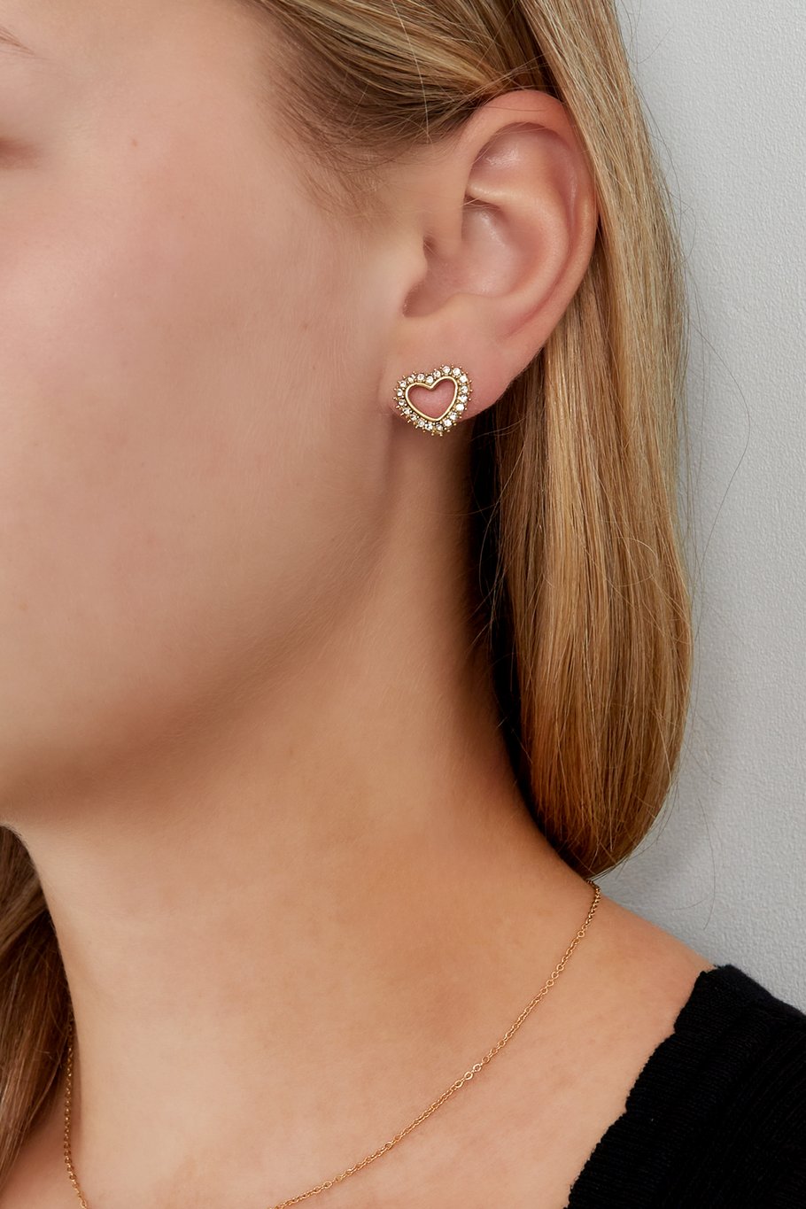 Diamond Heart Oorbellen