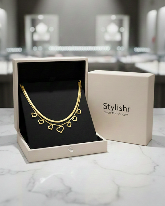 Chunky Heart Ketting Goud