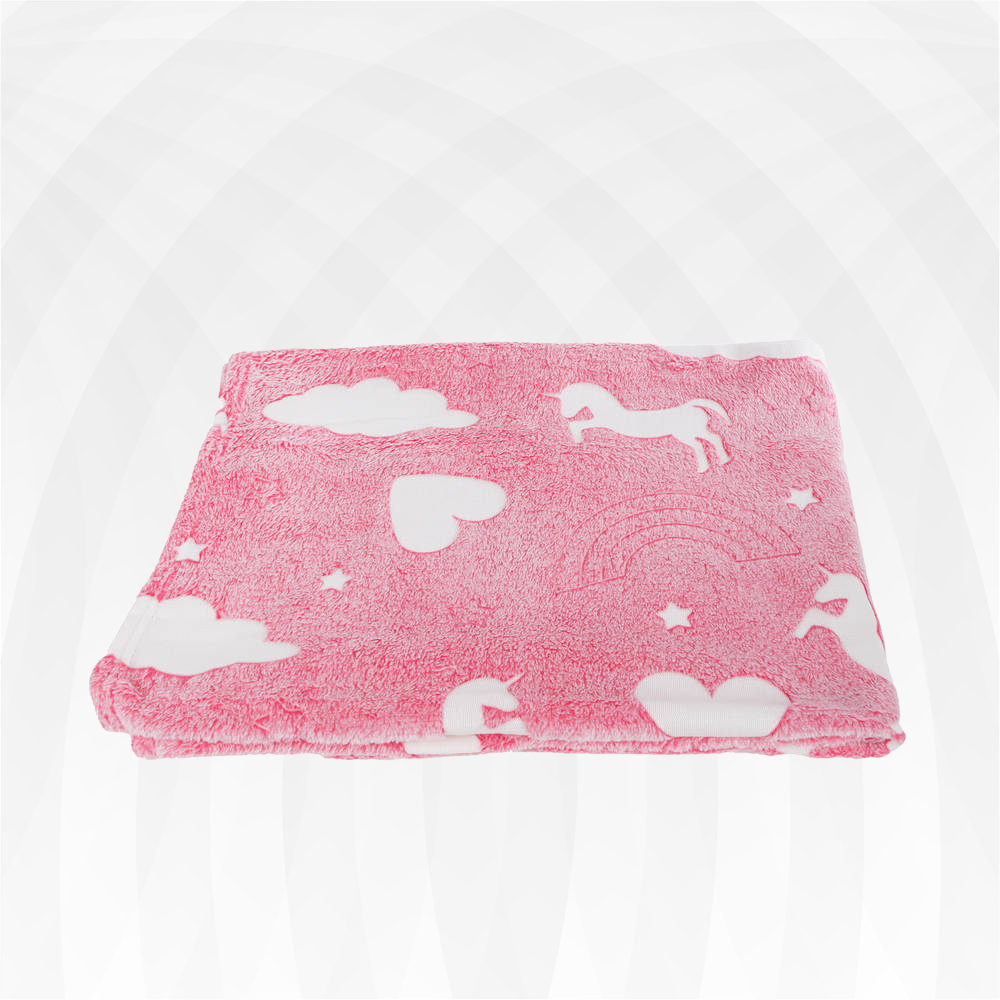 Unicorn Deken Glow In The Dark - 100x150 cm