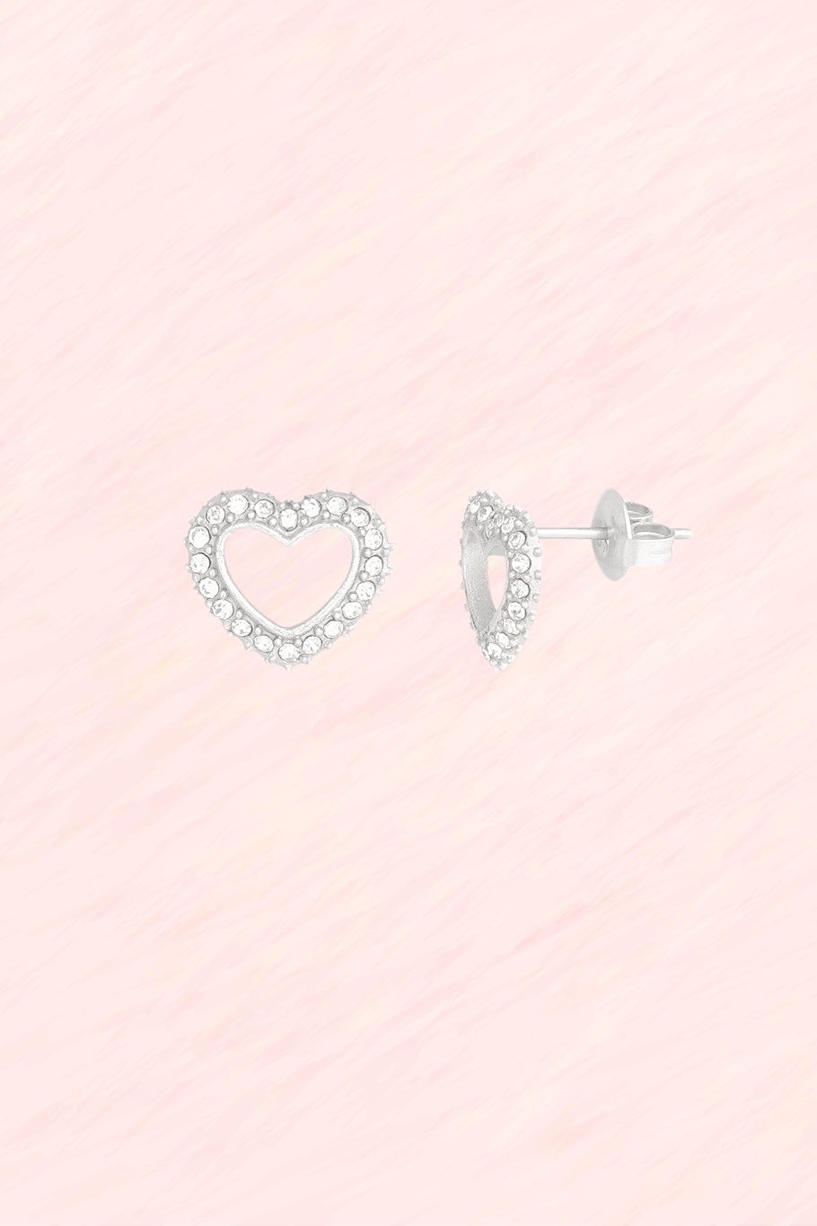 Diamond Heart Oorbellen
