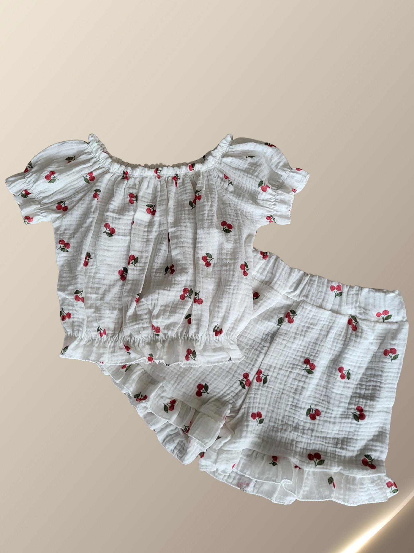 Meisjes Zomerset – Kersenprint Top en Short