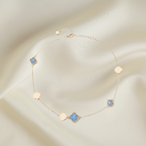 Goudkleurige Clover Ketting