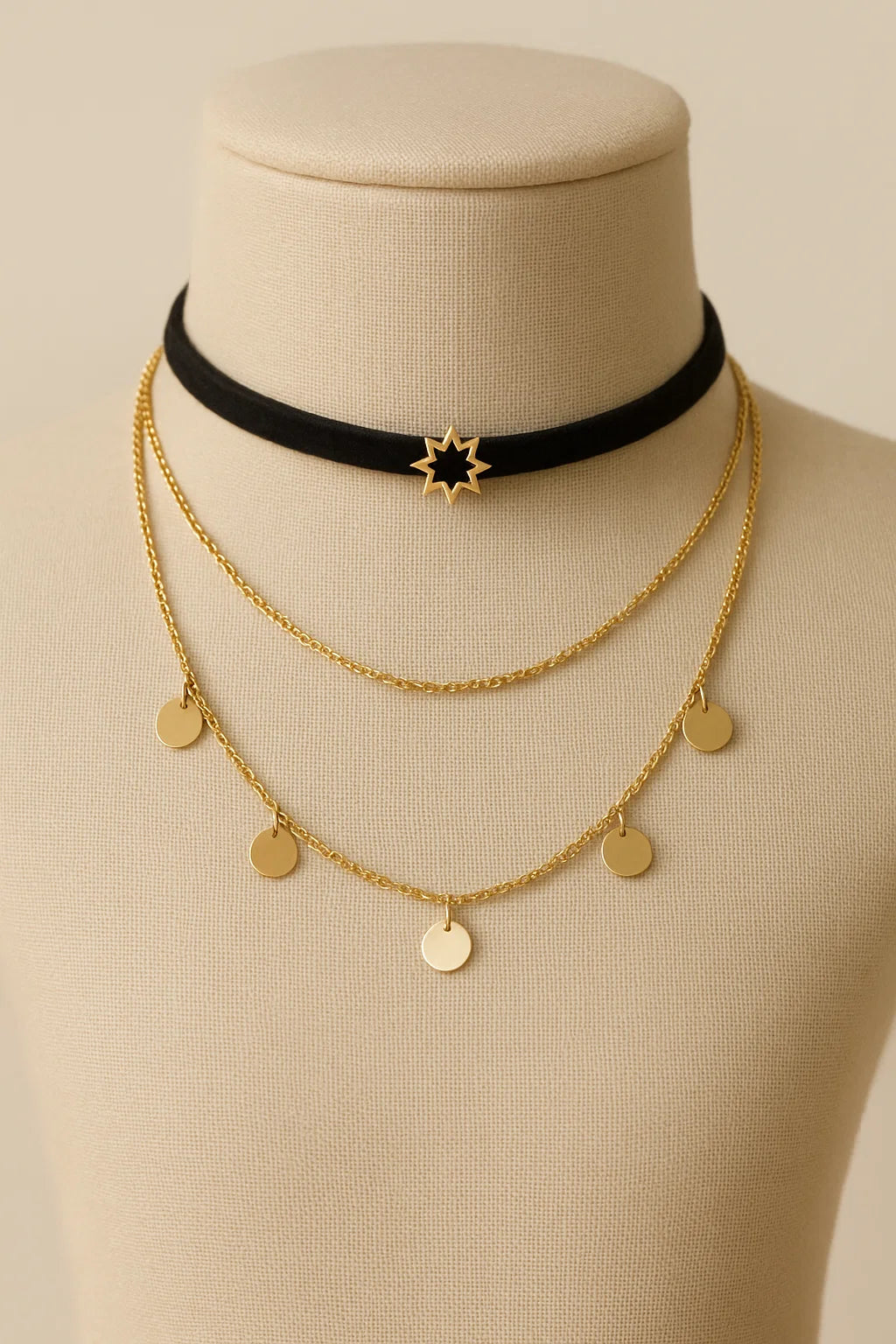 Choker Ketting 3 laags