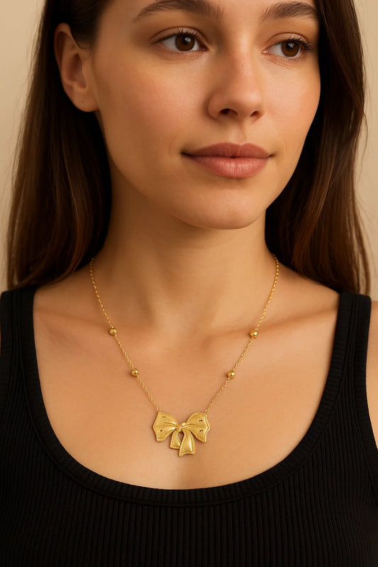 Goudkleurige Strik Ketting