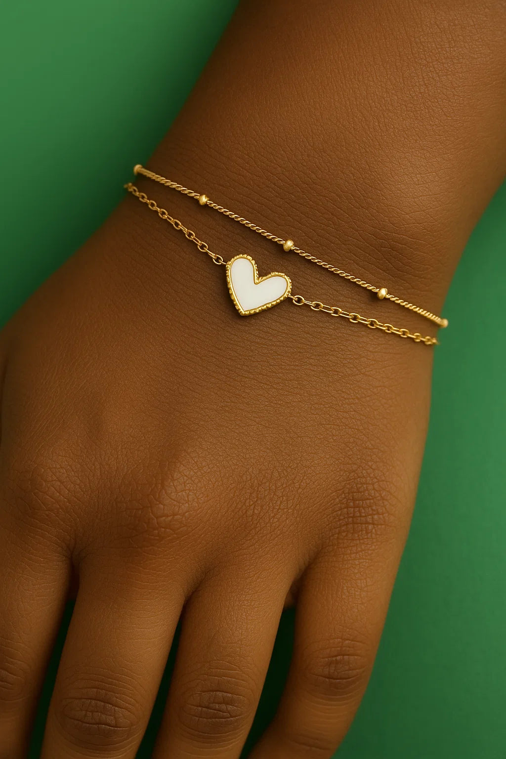 Hart armband dubbel