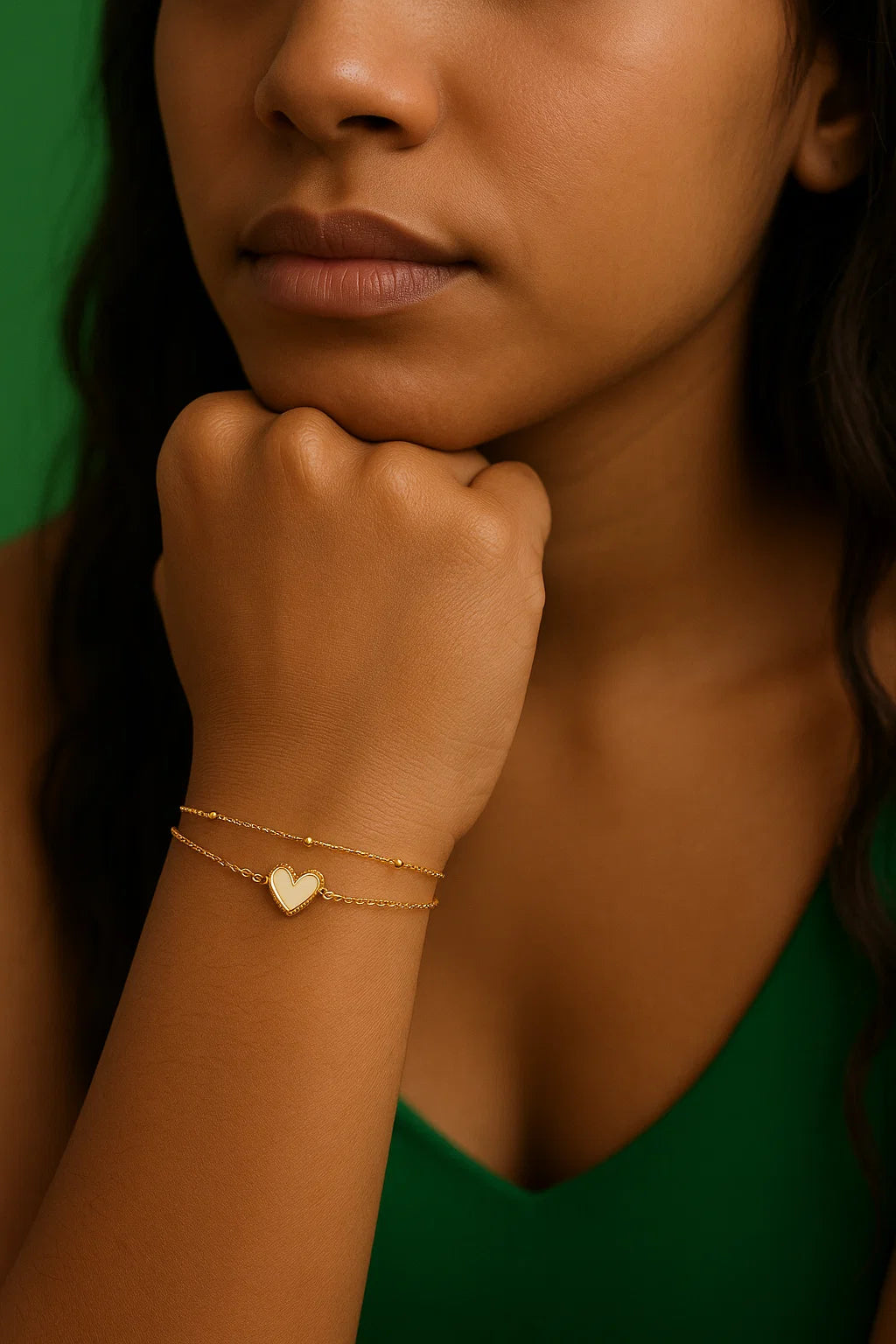 Hart armband dubbel