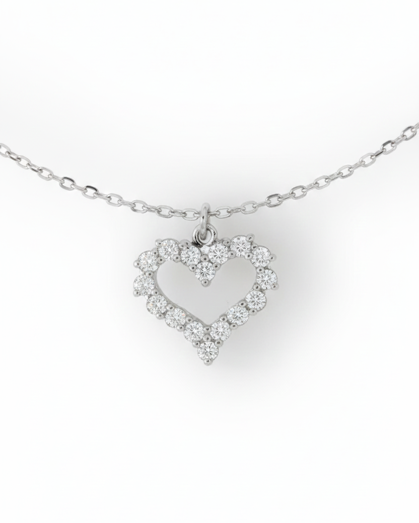 Blissful Heart Ketting Zilver