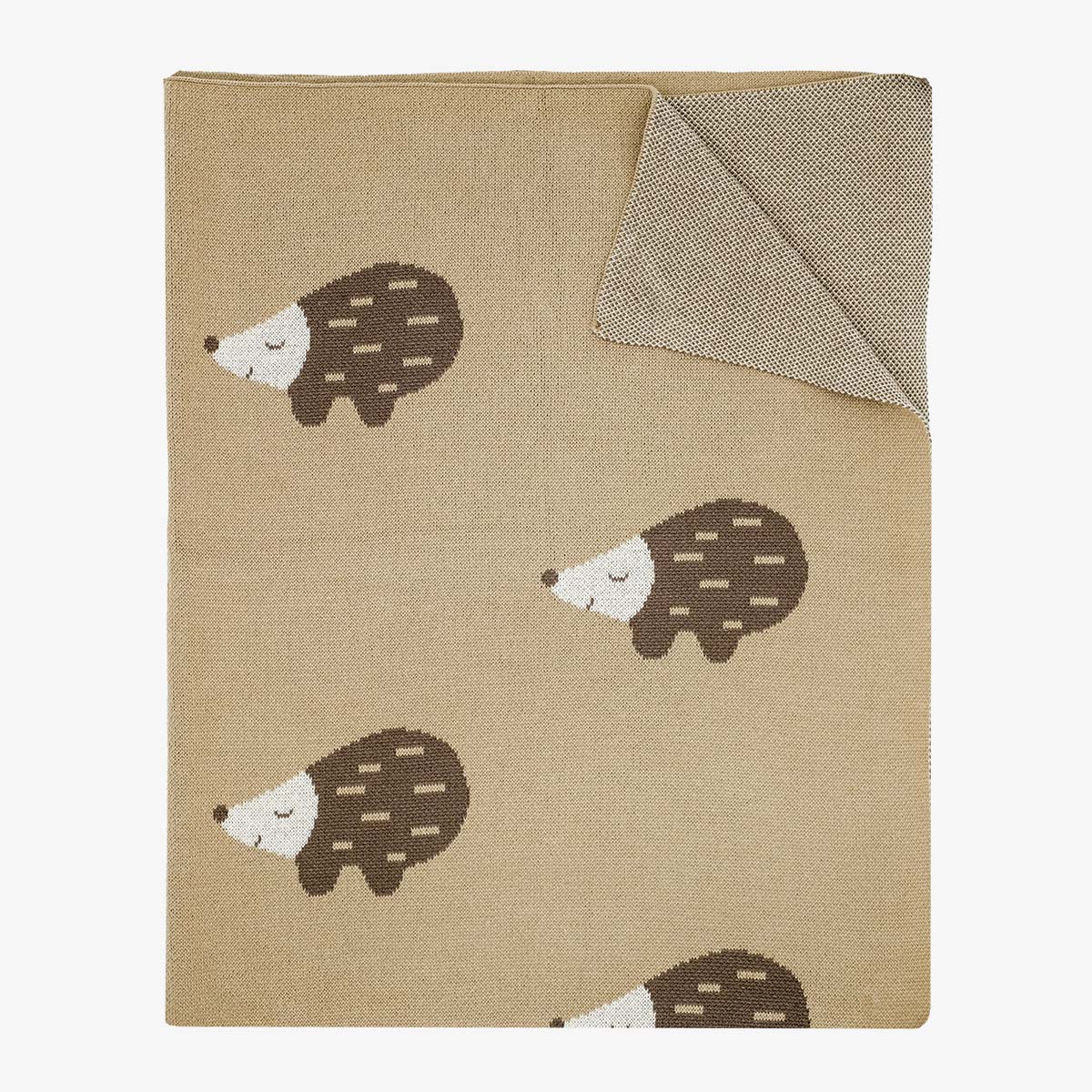Knitted Baby Blanket Hedgehogs – 80x100 cm