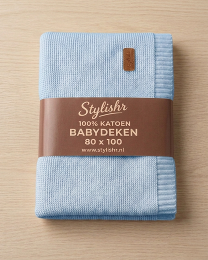 Babydeken Blauw 100% Katoen