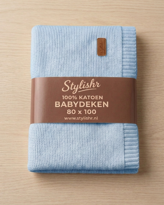 Babydeken Blauw 100% Katoen
