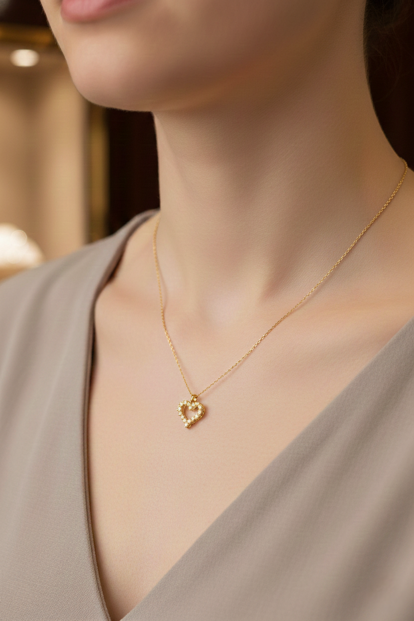 Blissful Heart Ketting Goud