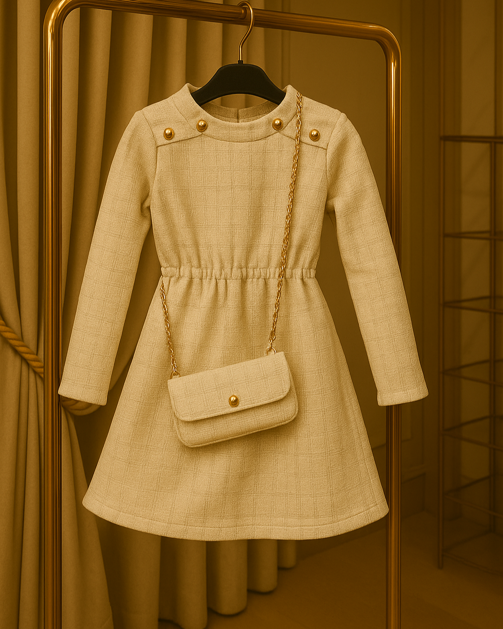 Klassieke meisjesjurk met tasje