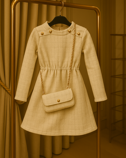 Klassieke meisjesjurk met tasje