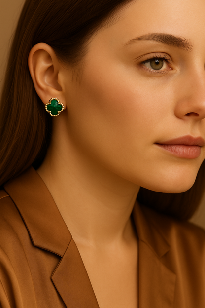 Oorbellen Clover Groen