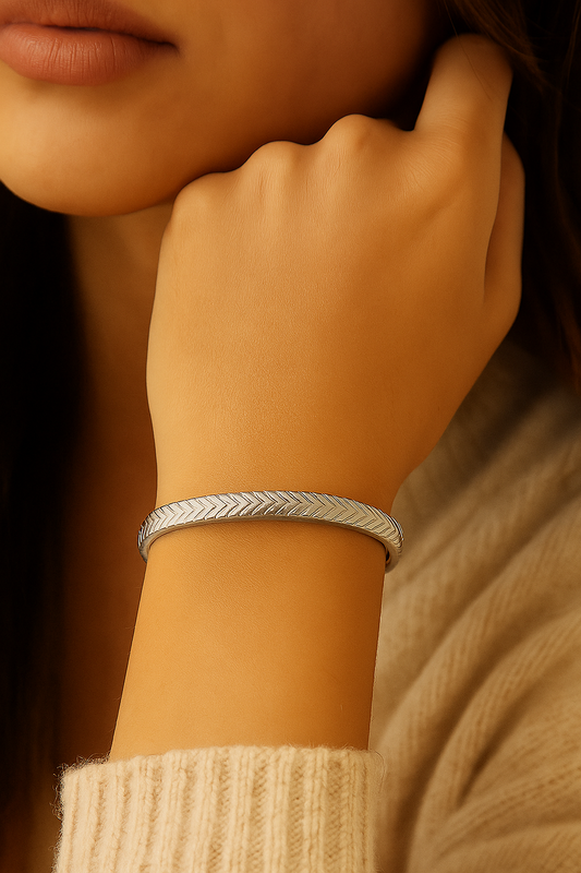 Zilveren Bangle Armband Eleganza