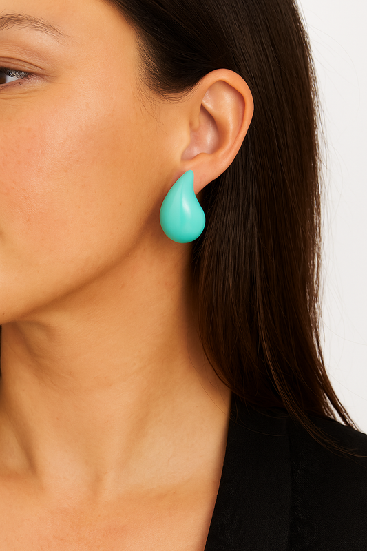 Turquoise Druppel Oorbellen