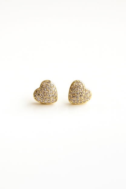 Gold Plated Hart Oorbellen