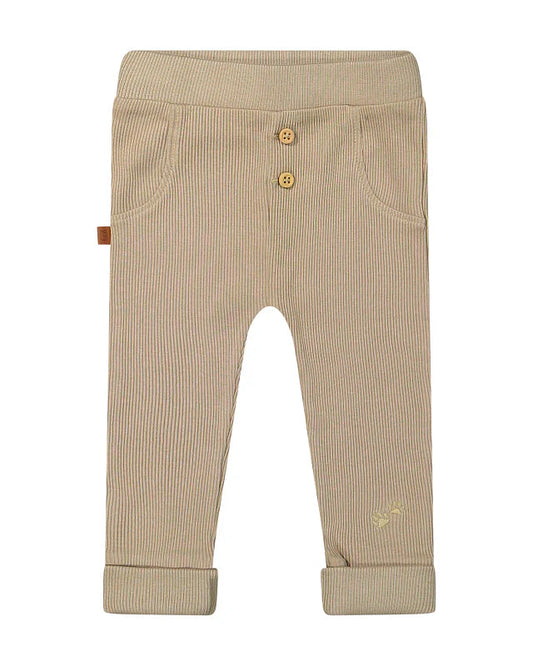 Baby Ribbroek Taupe - Organic