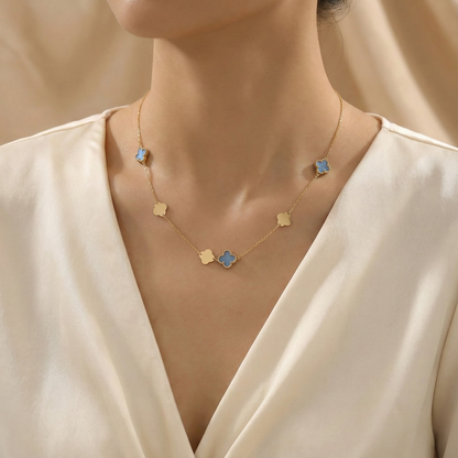 Goudkleurige Clover Ketting