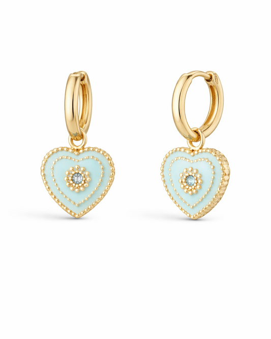 Heartfelt Charm Oorbellen Blauw