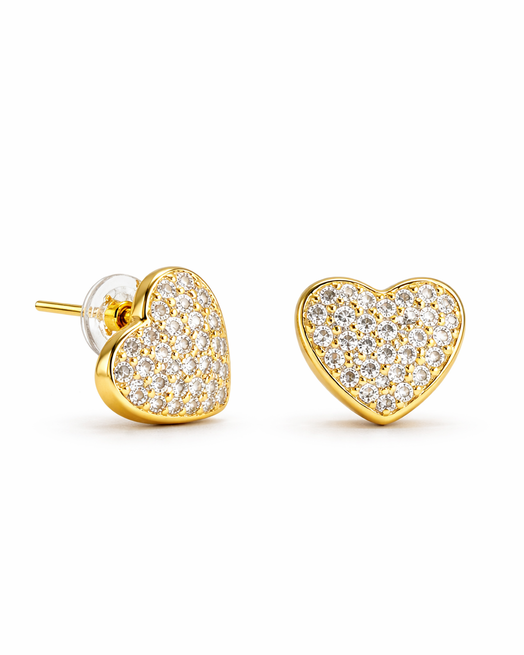 Gold Plated Hart Oorbellen
