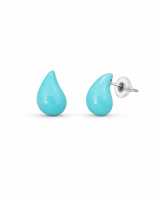 Turquoise Druppel Oorbellen