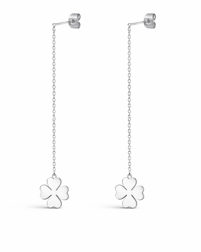 Lange Klaveroorhangers Zilver