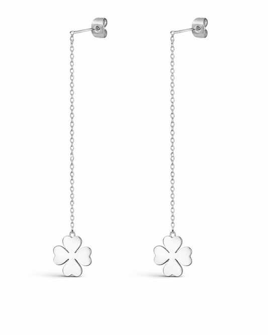 Lange Klaveroorhangers Zilver