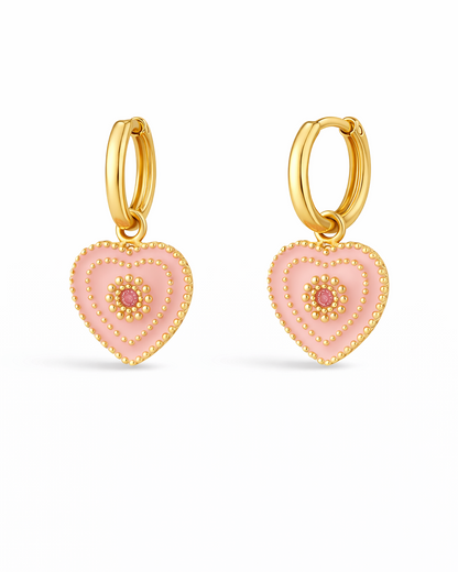 Heartfelt Charm Oorbellen Roze