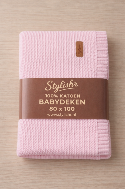 Babydeken Roze 100% Katoen