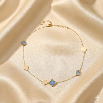 Goudkleurige Clover Ketting