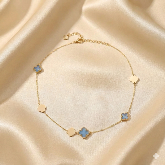 Goudkleurige Clover Ketting