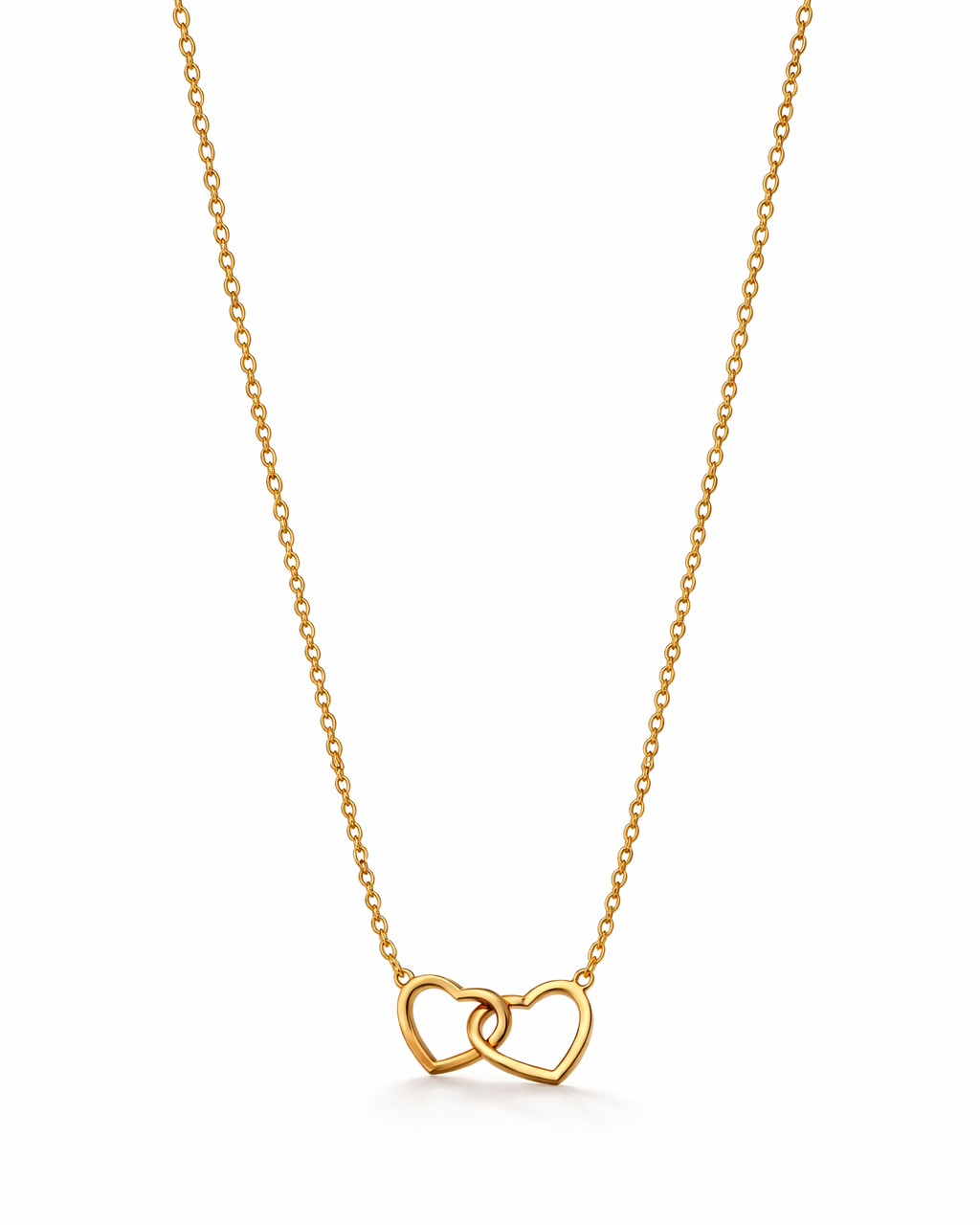 Dubbele Hart Ketting Goud