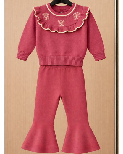 Meisjes Set met Rozen & Ruches