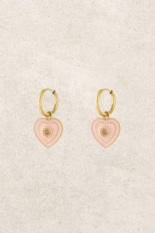Heartfelt Charm Oorbellen Roze