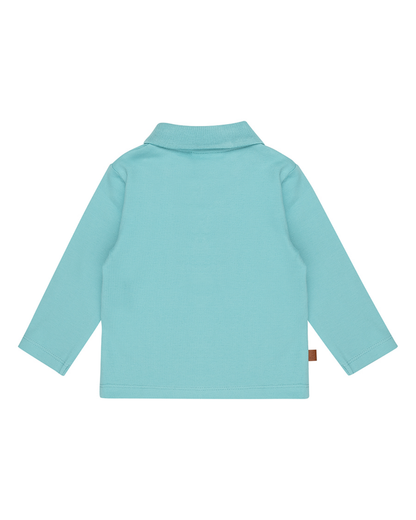 Turquoise Baby Piqué Polo met Lange Mouw Frogs & Dogs