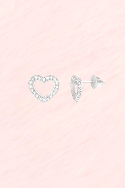 Diamond Heart Oorbellen