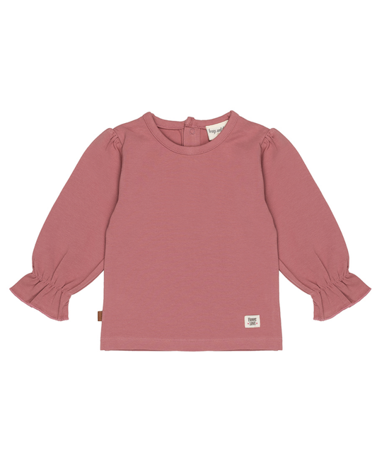 Lovella Shirt met Lange Mouw & Ruches