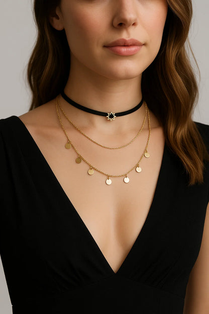 Choker Ketting 3 laags